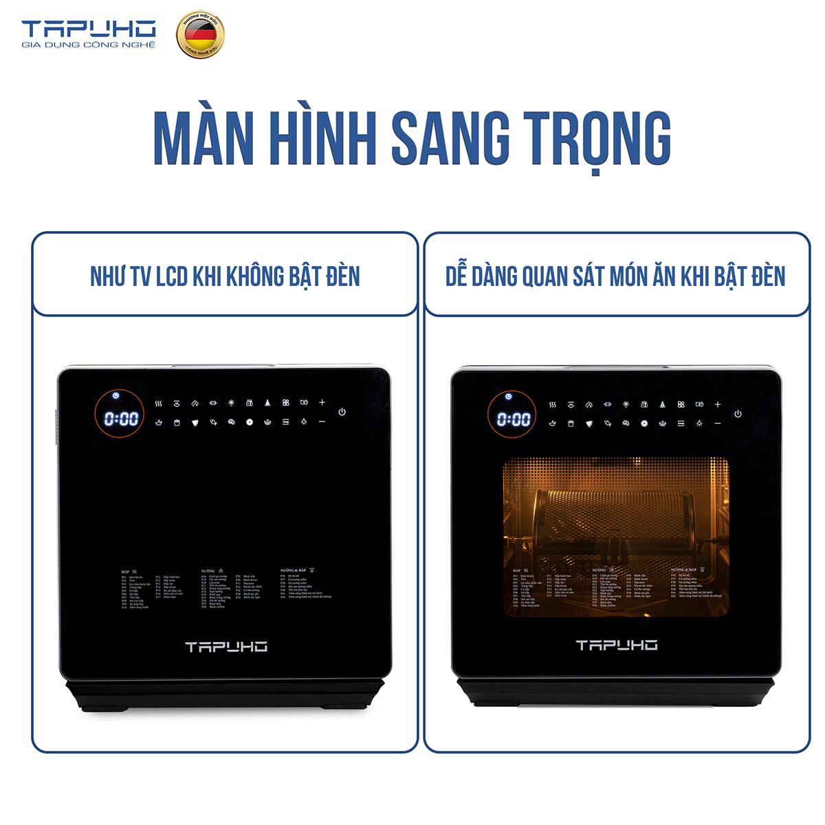 Sản phẩm sở hữu màn hình điều khiển thông minh.