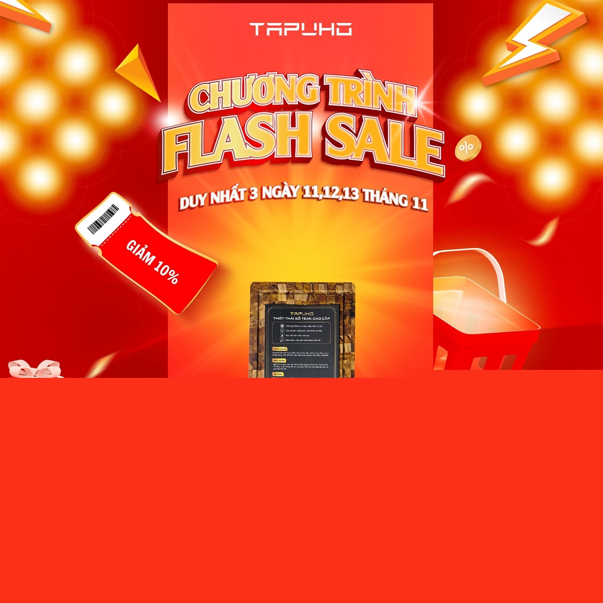 Tapuho tưng bừng chào đón: Siêu sale tháng 11